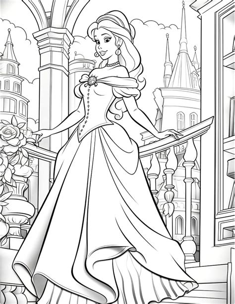 coloring page disney princess|disney princess pdf coloring page.